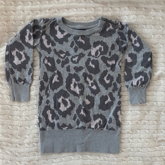 GAP Other - GAP Gray and Pink Leopard Kids Sweater